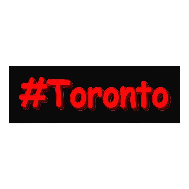 "#Toronto" Cute Design. Köp nu Fototryck (Framsidan)
