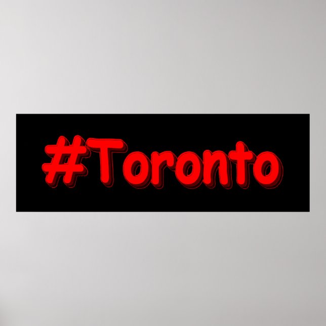 "#Toronto" Cute Design. Köp nu Poster (Framsidan)