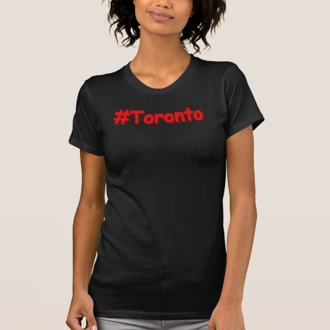 "#Toronto" Cute Design. Köp nu T Shirt (Framsida)