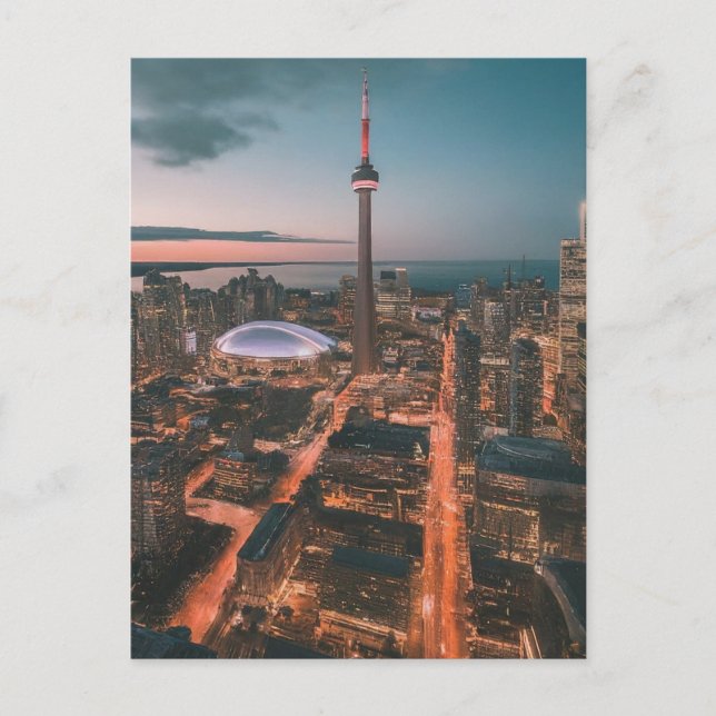 Toronto Downtown Cityscape, Toronto Downtown konst Vykort (Framsida)
