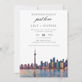 Toronto Elopement Wedding Reception Inbjudningar