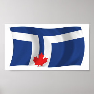 Toronto Flag Affisch Print