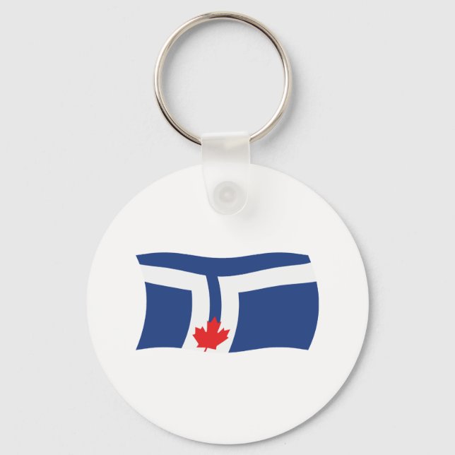 Toronto Flagga Keychain Nyckelring (Framsida)