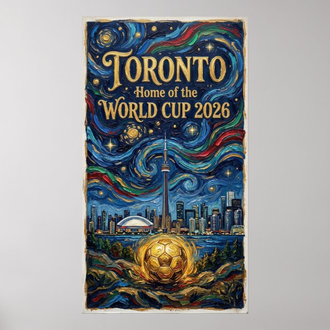 Toronto Fotbollskonst 2026 Stadiondesign Poster (Framsidan)