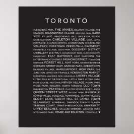 Toronto-grannar Poster - svartvitt