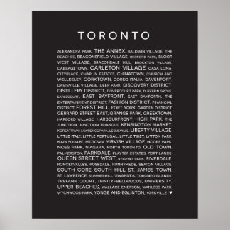 Toronto-grannar Poster - svartvitt