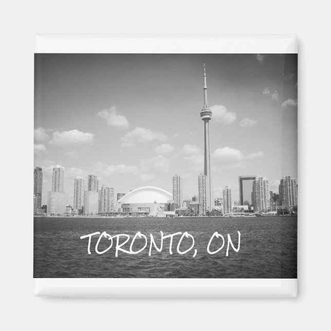 Toronto Greyscale Cityscape Magnet (Framsidan)