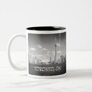 Toronto Greyscale Cityscape Två-Tonad Mugg