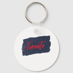 Toronto Handskriftlig Red Typography Nyckelring