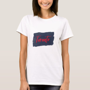 Toronto Handskriftlig Red Typography T Shirt