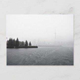Toronto Harbour Skyline i Rain Vykort