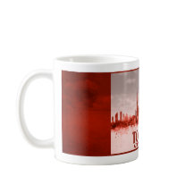 Toronto horisont med röd grunge