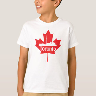 Toronto horisont och lönnlöv t-shirt