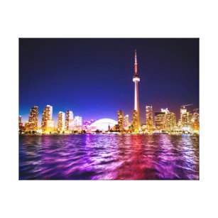 Toronto horisont på natten canvastryck
