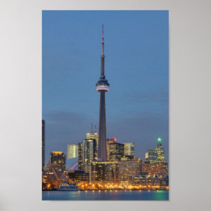 Toronto horisont på natten poster