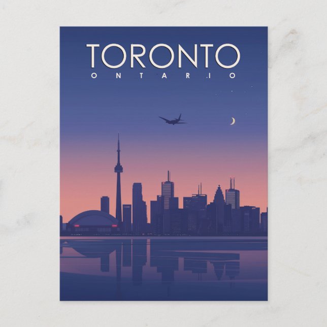 Toronto i Vintage Stil Vykort (Framsida)