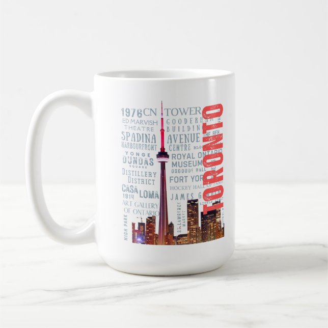 Toronto Iconic Landmarks Kaffemugg (Vänster)
