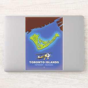 Toronto Islands, Ontario, Kanada karta Klistermärken