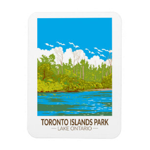 Toronto Islands Park Travel Art Vintage Magnet