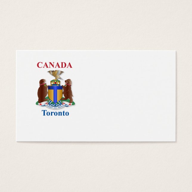 Toronto jackar av arm visitkort (Framsidan)