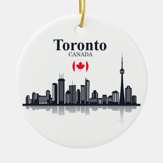TORONTO KANADA CITYSCAPEPRYDNAD JULGRANSPRYDNAD KERAMIK (Framsidan)