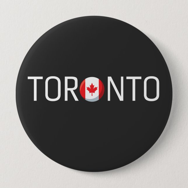 Toronto Kanada Flagga  Knapp (Framsida)