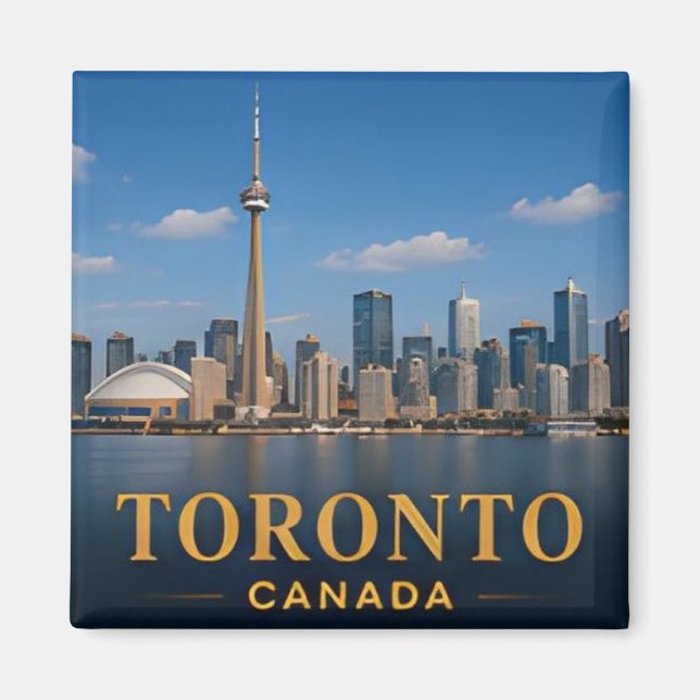 Toronto Kanada Modern Siluett Resmål Magnet (Framsidan)