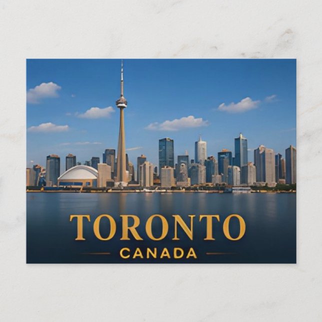 Toronto Kanada Modern Siluett Resmål Vykort (Framsida)
