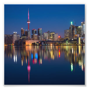 Toronto Kanada natt staden landskap Fototryck