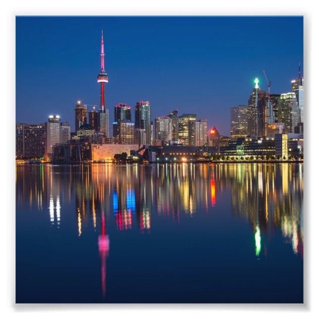 Toronto Kanada natt staden landskap Fototryck (Framsidan)