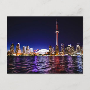 Toronto, Kanada Night Skyline Vykort