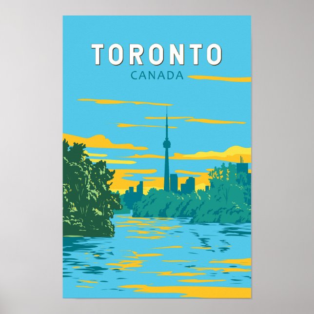 Toronto Kanada Resa Konst Vintage Poster (Framsidan)