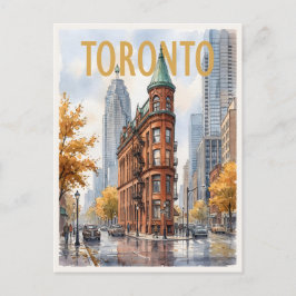 Toronto Kanada Vintage Resa Helg Vykort