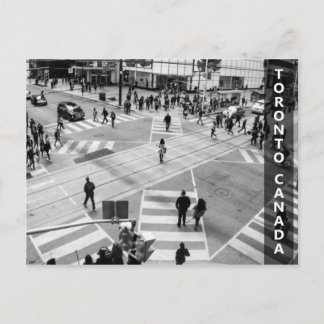 Toronto, Kanada: Yonge-Dundas Intersection in B&W Vykort