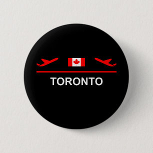 Toronto Kanadas flygplats Flygplan Mörk Färg Knapp