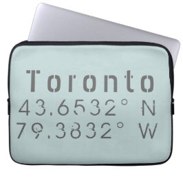 Toronto Latitude Longitud Laptop Fodral