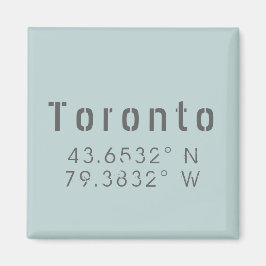 Toronto Latitude och longitud Magnet