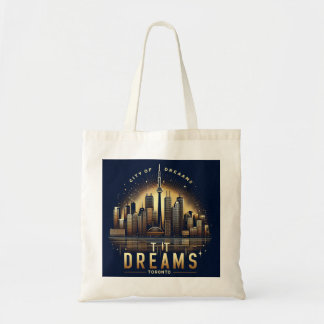 Toronto Night Glow - Exklusiv Siluett Totebag Tygkasse