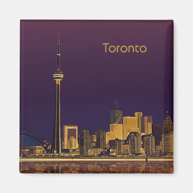 Toronto night skyline magnet (Framsidan)