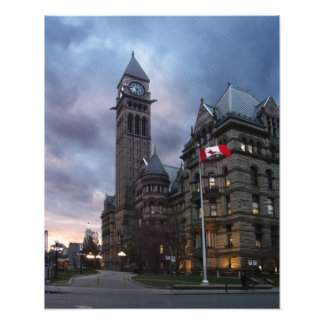 Toronto Old City Hall vid Dusk Fototryck