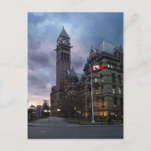 Toronto Old City Hall vid Dusk Vykort