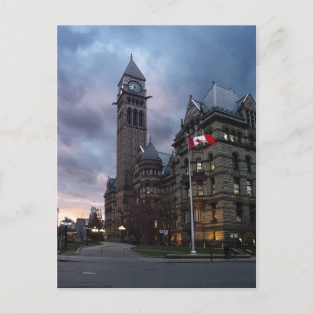 Toronto Old City Hall vid Dusk Vykort (Framsida)