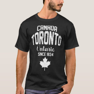 Toronto Ontario 1834 Canada Maple Löv Canadian T Shirt