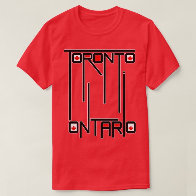 Toronto Ontario Canada Flagga T Shirt (Design framsida)