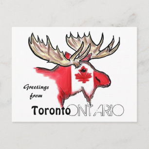 Toronto Ontario Canada local flagga vycard Vykort