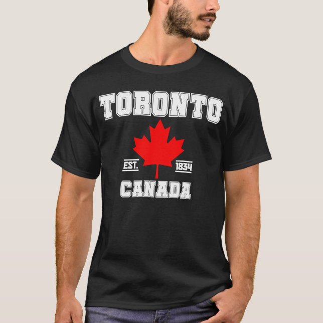 Toronto Ontario Canada Maple Löv Canadian Pride E T Shirt (Framsida)