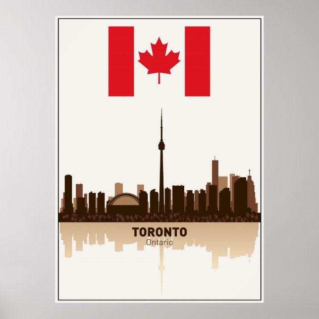 TORONTO ONTARIO CANADA SKYLINE POSTER (Framsidan)