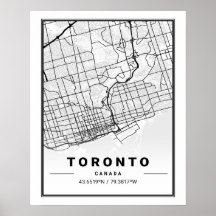 Toronto Ontario Canada Travel City Karta
