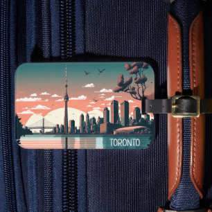 Toronto Ontario Panorama Vy Stadssiluett Bagagebricka