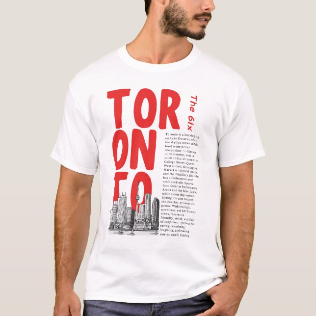 Toronto Ontario Siluett  T Shirt (Framsida)
